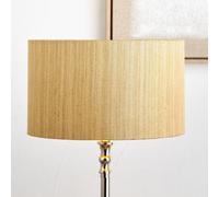Gold Slubby Faux Silk Lampshade | Art Deco Gold Lined Cylinder Shade | Modern Drum Lamp Shades for Table Lamps and Floor Lamps (Gold, 45cm)