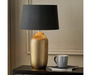Pacific Lifestyle Gold Textured Ceramic Table Lamp