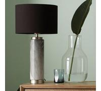 Grey Marble Effect Tall Ceramic Table Lamp, Grey