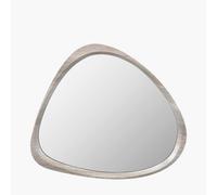 Pacific Lifestyle Grey Oak Wood Veneer Curved Wall Mirror