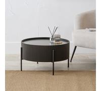 Pacific Lifestyle Henderson Black Wood And Black Metal Storage Coffee Table