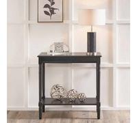 Pacific Lifestyle Heritage Black Pine Wood Console Table