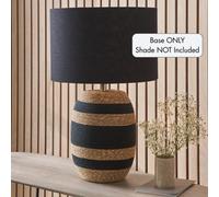 Pacific Lifestyle Kalutara Black And Natural Sea Grass Tall Table Lamp Base