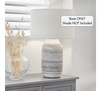 Pacific Lifestyle Kira White And Black Textured Stoneware Table Lamp Base