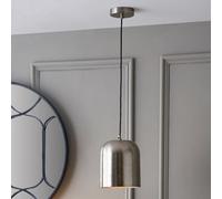 Pacific Lifestyle Kochi Antique Silver Hammered Metal Dome Pendant