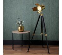 Pacific Lifestyle Living Room Corner Lamps Gold And Black Tripod Floor Lamp