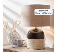 Pacific Lifestyle Lotta Black And Natural Stoneware Table Lamp Base