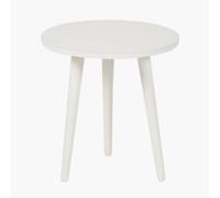 Pacific Lifestyle Low Tripod Taupe Wood Side Table For Small Corners