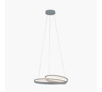 Pacific Lifestyle Modern Neptune Grey Led Ring Pendant Adjustable Height