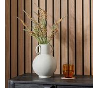 Pacific Lifestyle Modern White Metal Vase With Handles