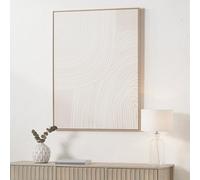 Pacific Lifestyle Natural And White Abstract Canvas With Frame