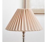 Tapered Cream Hard Pleat Lampshadefor Table Lamps | Natural Linen Lampshade | Classic Neutral Tone Shade for Floor Lamps (Natural, 45cm)