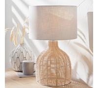 Pacific Lifestyle Natural Rattan Table Lamp With Shade