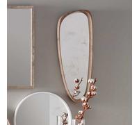 Pacific Lifestyle Natural Wood Veneer Teardrop Shaped Wall Mirror