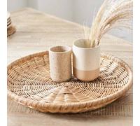 Pacific Lifestyle Natural Woven Rattan Round Tray