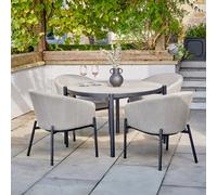 Pacific Lifestyle Nevada Putty Outdoor 4 Seater Round Dining Set