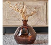 Pacific Lifestyle Organic-Shaped Vase In Pecan Brown Recycled Glass