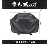 Pacific Lifestyle Platinum Aerocover Bbq Rip-Stop Polyester Waterproof Breathable Outdoor Grill Cover W135Xd52Xh101Cm