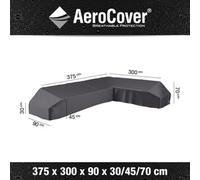 Pacific Lifestyle Platinum Aerocover For L-Shaped Sofa Platform Left Hand 375X300X90Xh30/45/70Cm High