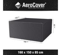 Garden Set Aerocover 160 x 150 x 85cm, Black