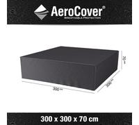 Pacific Lifestyle Platinum Aerocover Garden Set Square Waterproof Breathable Rip-Stop Polyester Cover W300Xd300Xh70Cm