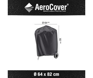 Pacific Lifestyle Platinum Aerocover Kettle Bbq Cover Rip-Stop Polyester Round Grill Waterproof Cover W64Xd64Xh82Cm