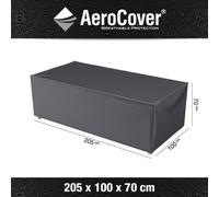 Pacific Lifestyle Platinum Aerocover Outdoor Bench Waterproof Rip-Stop Polyester Cover W205Xd100Xh70Cm