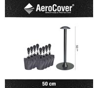 Pacific Lifestyle Platinum Aerocover Sandbags And Pole Waterproof Furniture Support Anti-Pooling Set Of 8 (Empty)