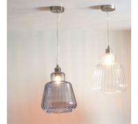 Pacific Lifestyle Porto Grey Optic Glass Tapered Pendant
