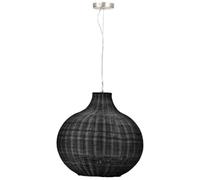 Pacific Lifestyle Rattan Pendant Light Black Woven Globe Ceiling Lampshade | Ceiling Lampshade