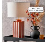Pacific Lifestyle Raya Cinnamon And White Hand Painted Metal Table Lamp Base