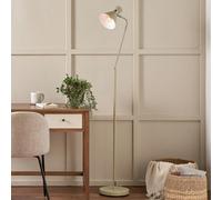 Pacific Lifestyle Sage Green Brushed Silver Metal Floor Lamp