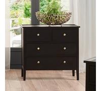 Pacific Lifestyle Satin Black Wood 4 Drawer Unit