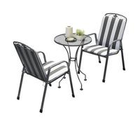 Pacific Lifestyle Savoy 2 Seater Bistro Set Mesh Metal With Cushions