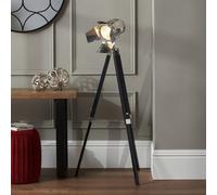 Pacific Lifestyle Silver And Black Tripod Floor Lamp