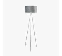 Pacific Lifestyle Silver Metal Tripod Floor Lamp For Living Room