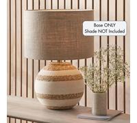 Pacific Lifestyle Talalla Cream And Natural Sea Grass Round Table Lamp Base