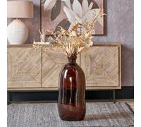 Pacific Lifestyle Tall Organic-Shaped Vase In Pecan Brown Recycled Glass