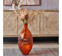 Pacific Lifestyle Tall Vase In Orange Recycled Glass