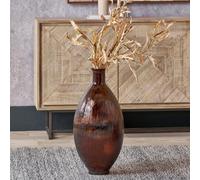Pacific Lifestyle Tall Vase In Pecan Brown Recycled Glass