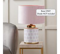 Pacific Lifestyle Thea Lillac And Gold Leaf Ceramic Table Lamp Base