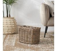 Pacific Lifestyle Tobs Grey Kubu Rattan Magazine Basket