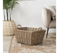 Pacific Lifestyle Tobs Grey Kubu Rattan Rectangular Basket