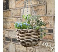 Pacific Lifestyle Tobs Grey Kubu Small Round Hanging Basket