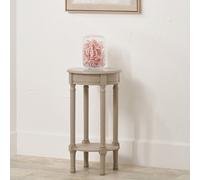 Pacific Lifestyle Traditional Round Wood Round Accent Table With Bottom Shelf