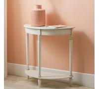 Pacific Lifestyle Traditional White Wood Half Moon Console Table