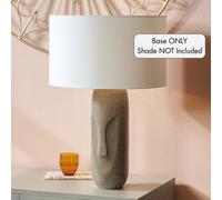 Pacific Lifestyle Visage Grey Face Design Tall Stoneware Table Lamp Base