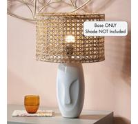 Pacific Lifestyle Visage White Face Design Small Stoneware Table Lamp Base
