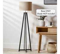 Pacific Lifestyle Whitby Matt Black Wood Tapered 4 Post Floor Lamp Base