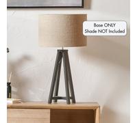 Pacific Lifestyle Whitby Matt Black Wood Tapered 4 Post Table Lamp Base